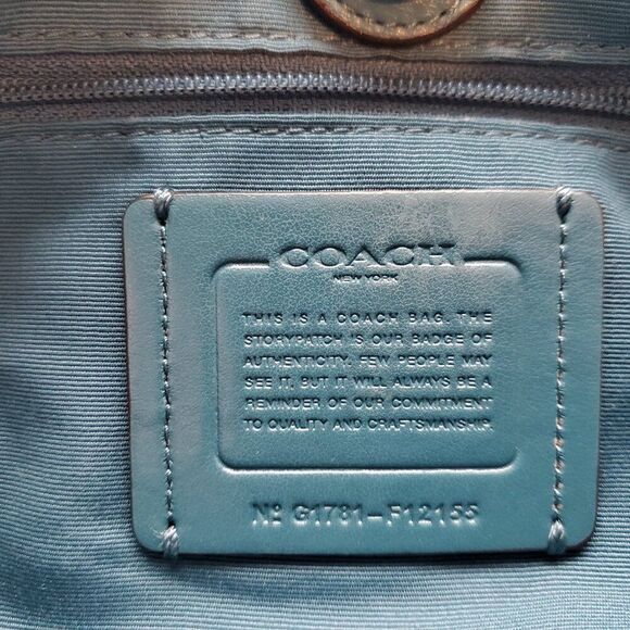 Genuine JLO Coach HOBO – Turquoise/Teal Leather - Picture 4 of 8